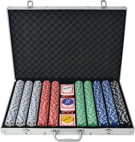 1000 piece clay poker chip set